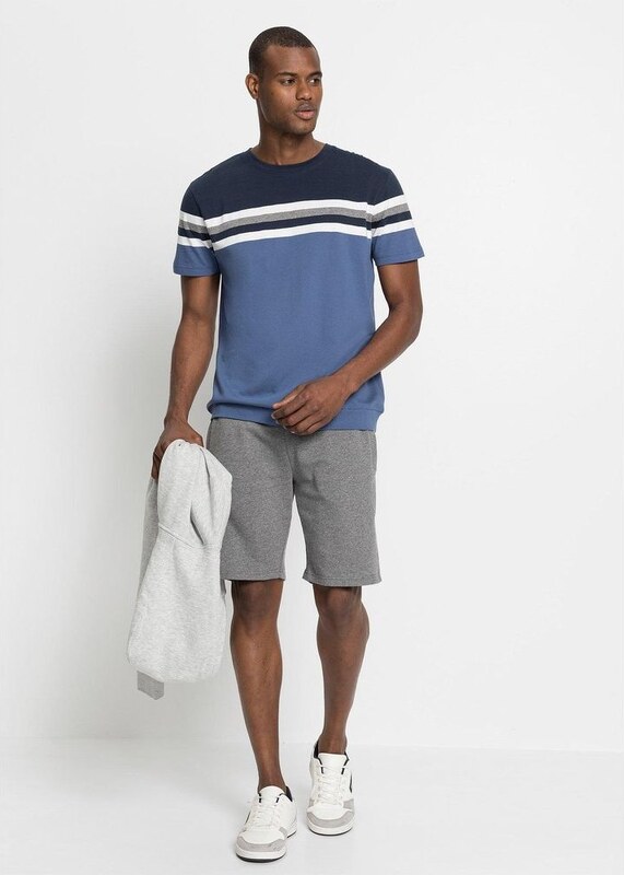 bonprix T-shirt in puro cotone, Blu, 100% cotone