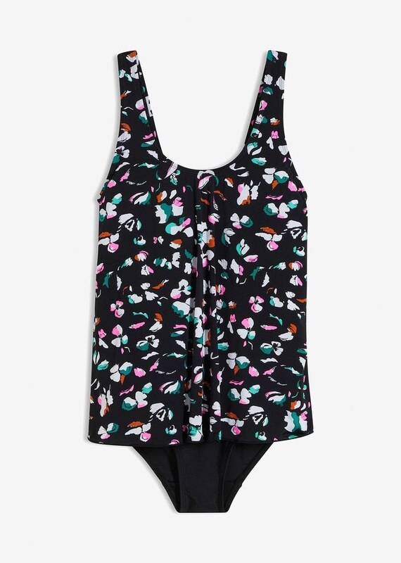 bonprix Costume intero stile tankini, Nero