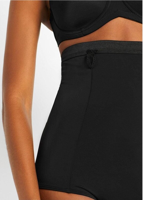 bonprix Culotte a vita alta con effetto modellante forte, Nero