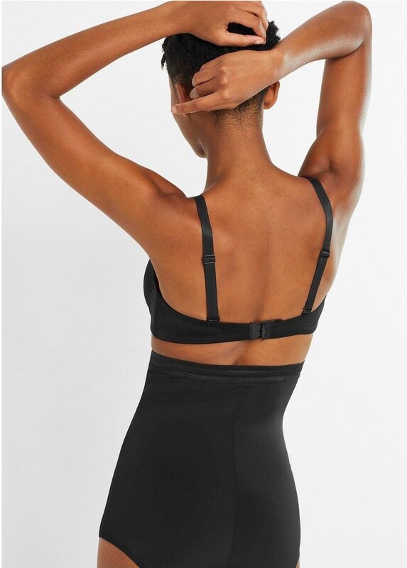 bonprix Culotte a vita alta con effetto modellante forte, Nero