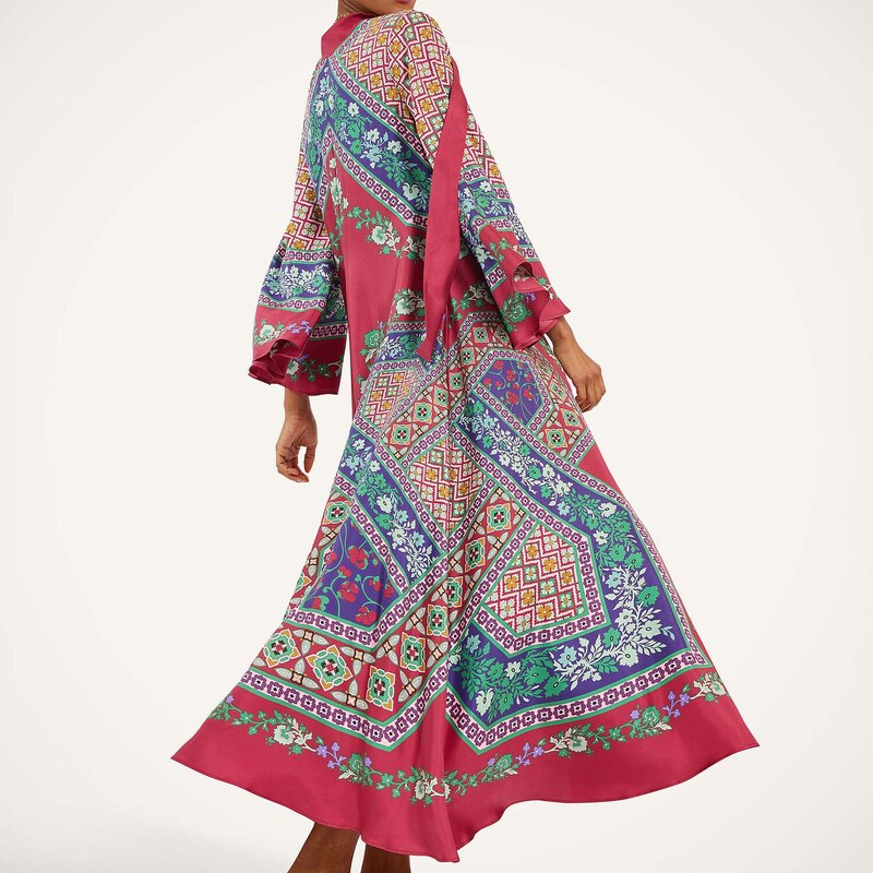 La DoubleJ Dresses gend - Magnifico Dress Regalia Placée Red L 100% Silk