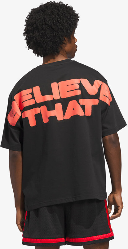 adidas Originals Maglietta adidas Anthony Edwards Believe That T-Shirt Black/ Solar Red M
