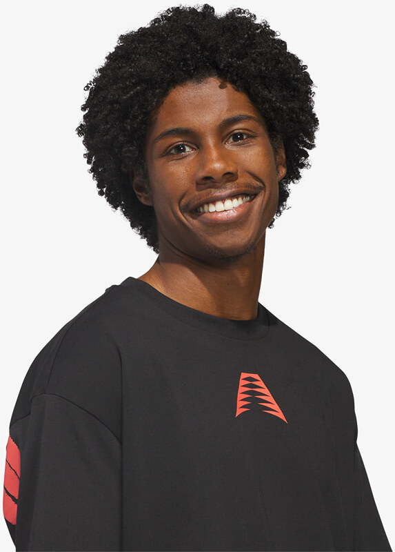 adidas Originals Maglietta adidas Anthony Edwards Believe That T-Shirt Black/ Solar Red M