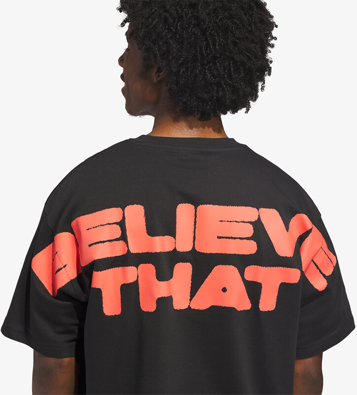 adidas Originals Maglietta adidas Anthony Edwards Believe That T-Shirt Black/ Solar Red M