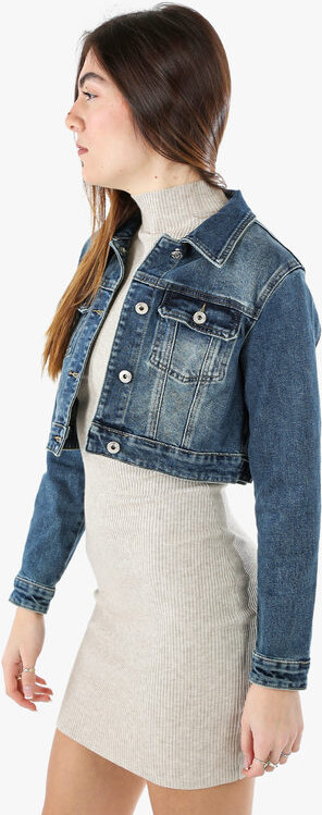 Solada Giacca In Jeans Cropped Da Donna - Taglia L