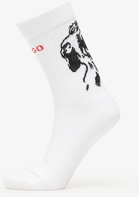 Calzini Hugo Boss Qs Angry Dog Socks 3-Pack White 43-46