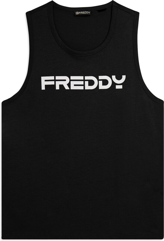 Canotta in cotone con retro vogatore e logo FREDDY