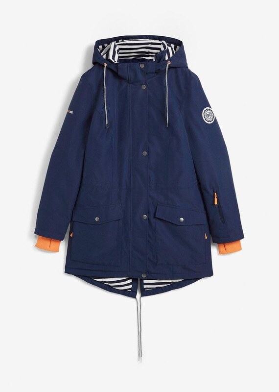 bonprix Giacca tecnica da mezza stagione impermeabile, Blu