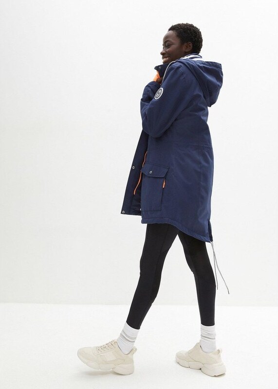 bonprix Giacca tecnica da mezza stagione impermeabile, Blu