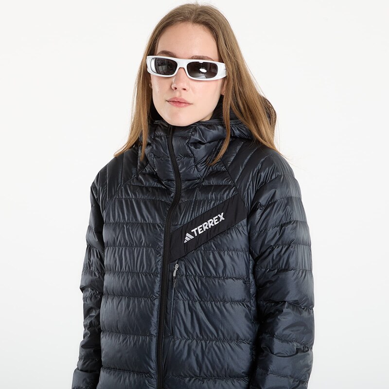 adidas Performance Giacca adidas Terrex Techrock CLIMAWARM+ Down Hooded Jacket Carbon/ Black XS