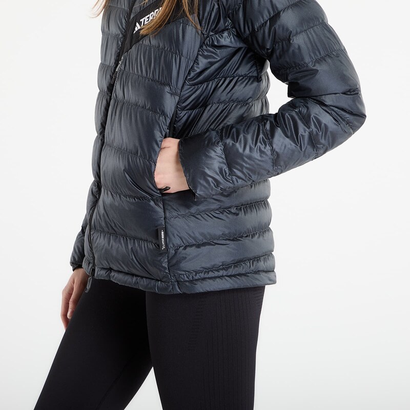 adidas Performance Giacca adidas Terrex Techrock CLIMAWARM+ Down Hooded Jacket Carbon/ Black XS