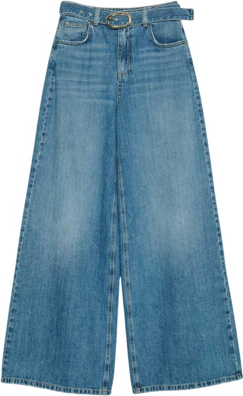 TWINSET Jeans Twinset wide leg a vita alta