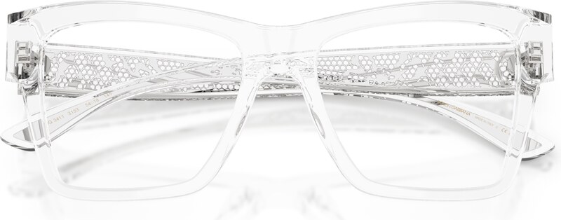Dolce & Gabbana Donna Dolce & Gabbana DG3411 3133 Montature da vista Acetato Trasparente Trasparente Squadrata Normale