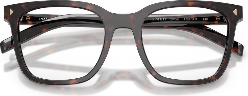 Prada Donna Prada PR B11V 17N1O1 Montature da vista Acetato Tartaruga Pillow Normale