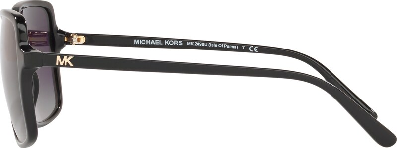 Michael Kors Donna Michael Kors MK2098U ISLE OF PALMS 3781T3 Occhiali da sole Acetato Nero Grigio Squadrata Polarizzata