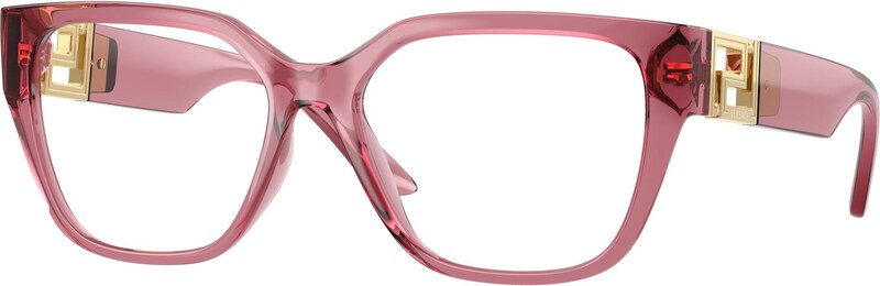 Versace Donna Versace VE3387U 5234 Montature da vista Iniettato Rosa Trasparente Squadrata Normale