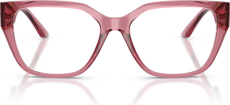 Versace Donna Versace VE3387U 5234 Montature da vista Iniettato Rosa Trasparente Squadrata Normale