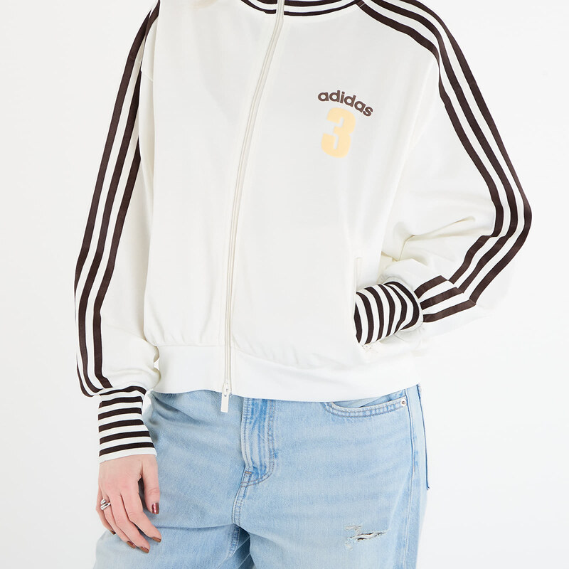 adidas Originals Felpa adidas Vintage Bb Tt Striped Rib Track Top Off White L