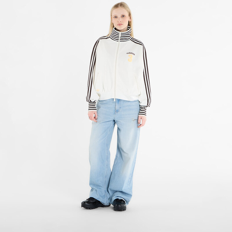 adidas Originals Felpa adidas Vintage Bb Tt Striped Rib Track Top Off White L