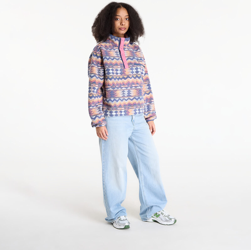 Giacca Columbia Helvetia II Cropped Sherpa Half Snap Fleece With Print Sea Salt/ Retrotree M