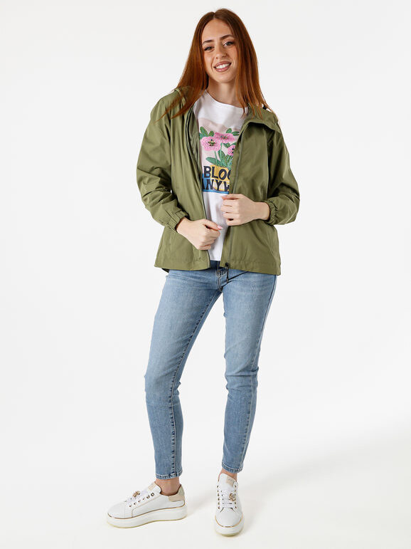 Solada Giacca a Vento Da Donna Con Cappuccio - Verde Leggere Taglia Xxl