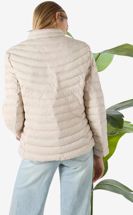 Cotton Belt Giubbino Donna 100 Grammi Con Zip - Beige Giacche Leggere Taglia 3xl