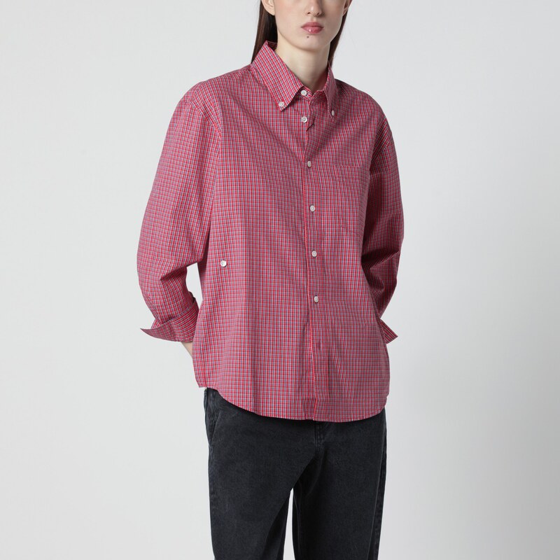 Dunst Camicia oversize rossa motivo check