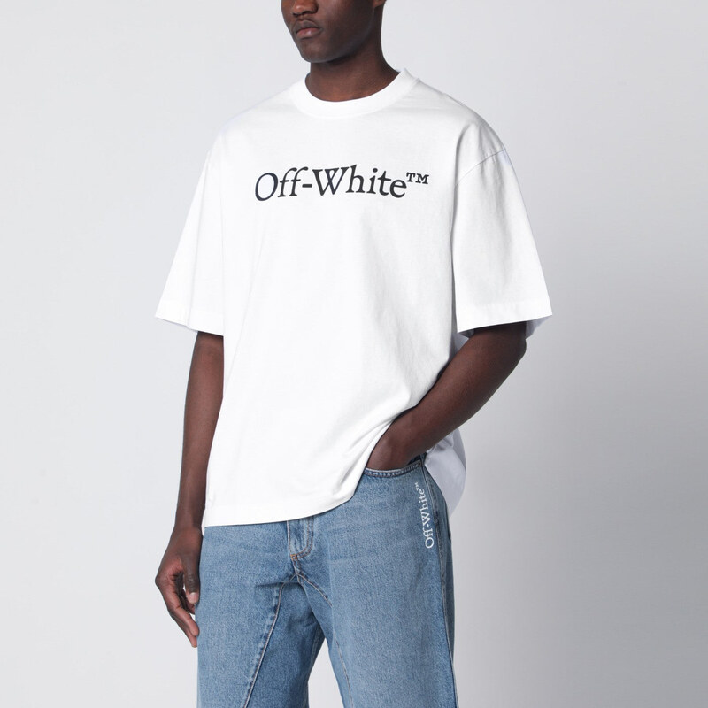 Off-White T-shirt bianca con stampa logo