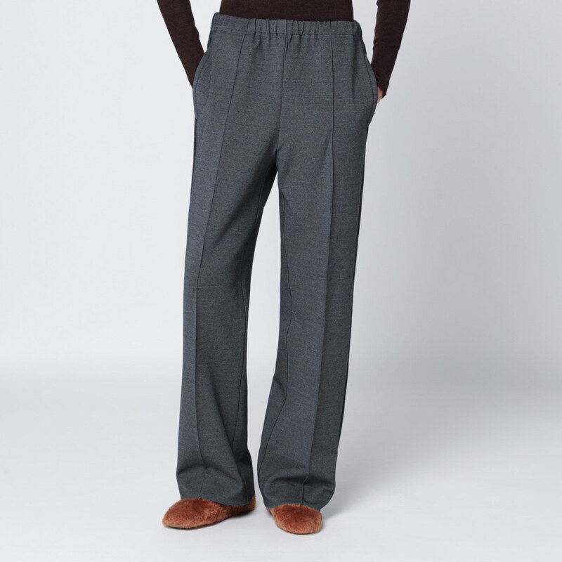 Miu Miu Pantaloni antracite in maglia punto stoffa