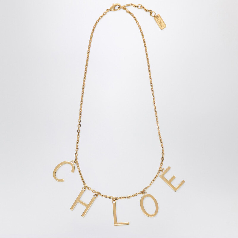 Collana Chloé Letters in ottone Vintage Gold