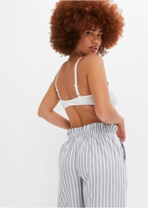 bonprix Reggiseno t-shirt con ferretto in cotone biologico (pacco da 3), Bianco