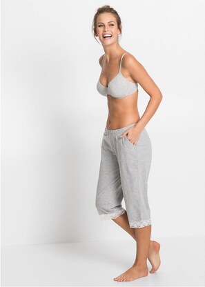 bonprix Reggiseno t-shirt con ferretto in cotone biologico (pacco da 3), Bianco