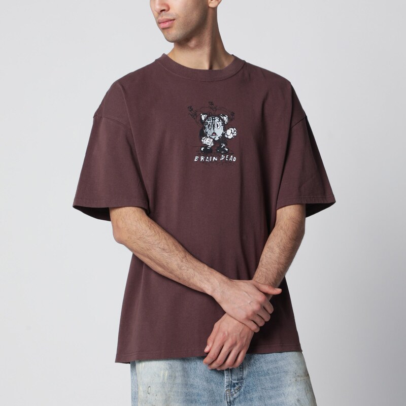 Brain Dead T-shirt con stampa logo in cotone