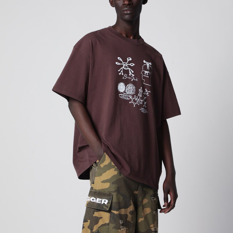 Brain Dead T-shirt con stampe logo in cotone
