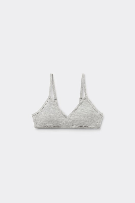 Tezenis Reggiseno Triangolo Bimba Imbottitura Estraibile Bambina Grigio Taglia L
