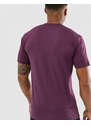 Vans - T-shirt bordeaux con logo piccolo-Rosso