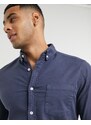 ASOS DESIGN - Camicia Oxford slim blu navy