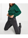 Pull&Bear Tall - Mom jeans basic grigio slavato