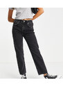 Pull&Bear in esclusiva - Mom jeans con vita elasticizzata, colore nero