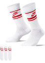Nike - Everyday Essential - Confezione da 3 paia di calzini bianchi/rossi-Bianco