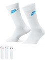 Nike - Everyday Essential - Confezione da 3 paia di calzini bianchi con logo colorato-Bianco
