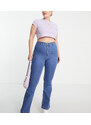 Don't Think Twice Plus - Bianca - Jeans a zampa a vita alta blu medio