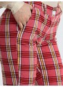 Solada Pantaloni a Quadri Leggeri Casual Donna Rosso Taglia S
