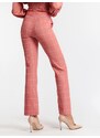 Lumina Pantaloni Classici a Quadri Eleganti Donna Rosso Taglia S