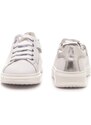 Naturino Scarpe Sneakers Basse Bambina Pelle Bianco-Argento