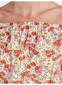 Serenax Top Cropped Fiorato In Cotone Tops Donna Multicolore Taglia Unica