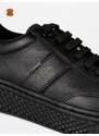 Geox D Licena B Sneakers In Pelle Con Platform Basse Donna Nero Taglia 36