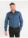 Coveri Collection Camicia Manica Lunga Semi Slim Fit Classiche Uomo Blu Taglia S