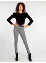 Freesia Pantaloni Slim Fit a Quadretti Con Cintura Casual Donna Multicolore Taglia Xl