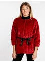 Smagli Giacca In Ecopelliccia Con Cintura Giacconi e Giubbotti Donna Rosso Taglia L